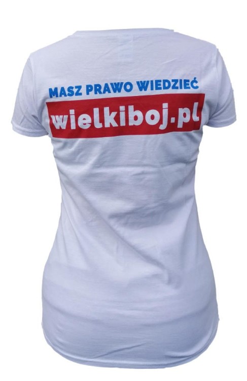 Koszulka T-shirt L Wielki Bój damska biała tył