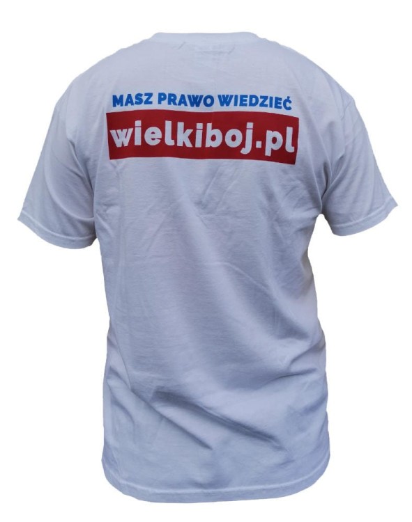 Koszulka T-shirt L Wielki Bój męska biała tył