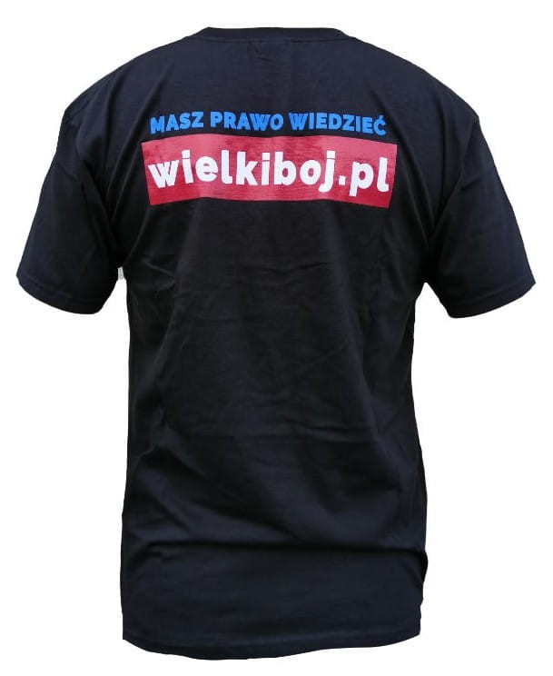 Koszulka T-shirt M Wielki Bój męska czarna tył