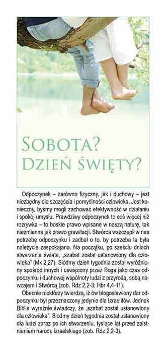 Ulotka Sobota? Dzień święty? komplet 100 sztuk