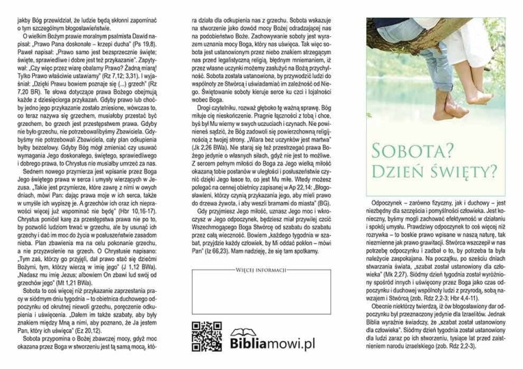 Ulotka Sobota? Dzień święty? komplet 100 sztuk