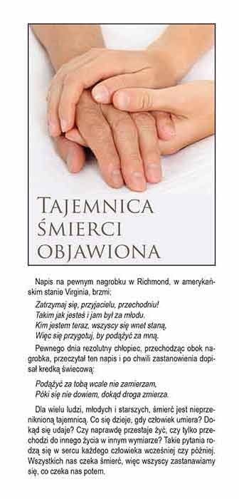 Ulotka Tajemnica Śmierci - komplet 100 sztuk