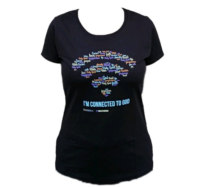 Koszulka T-shirt I'm connected męska czarna M