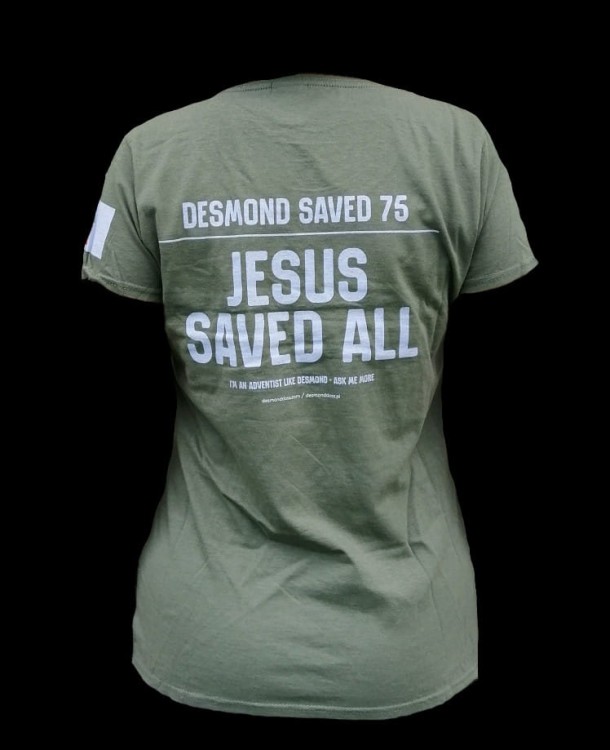 Koszulka T-shirt Desmond Doss damska zielona S