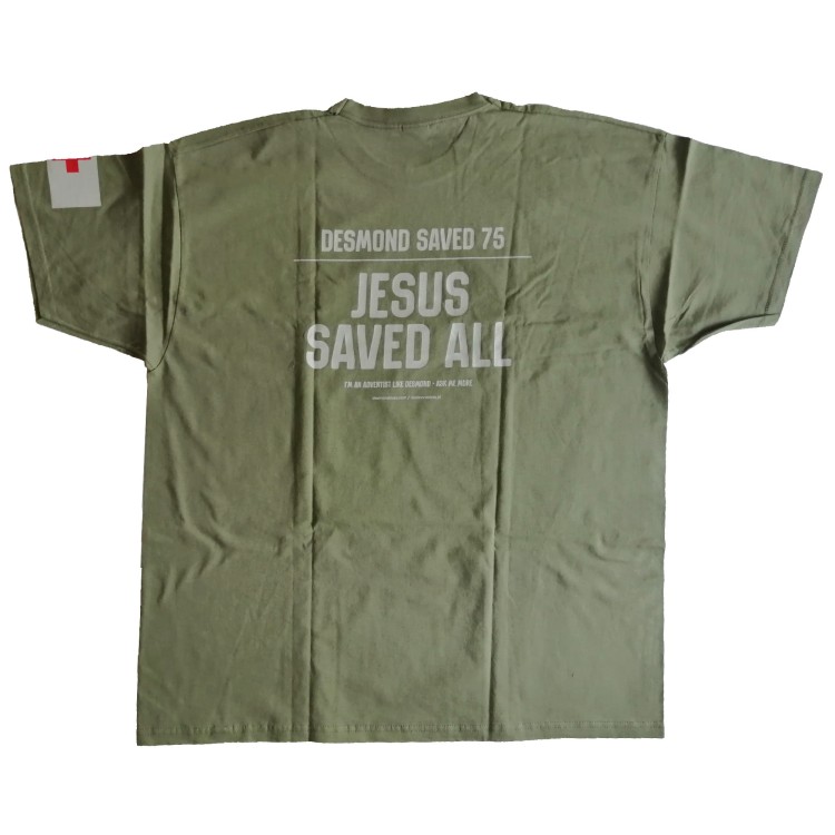 Koszulka T-shirt Desmond Doss męska zielona XXL tył