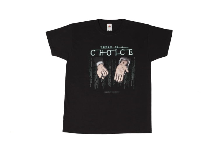 Koszulka T-shirt THERE IS A CHOICE 128 dziecięca czarna