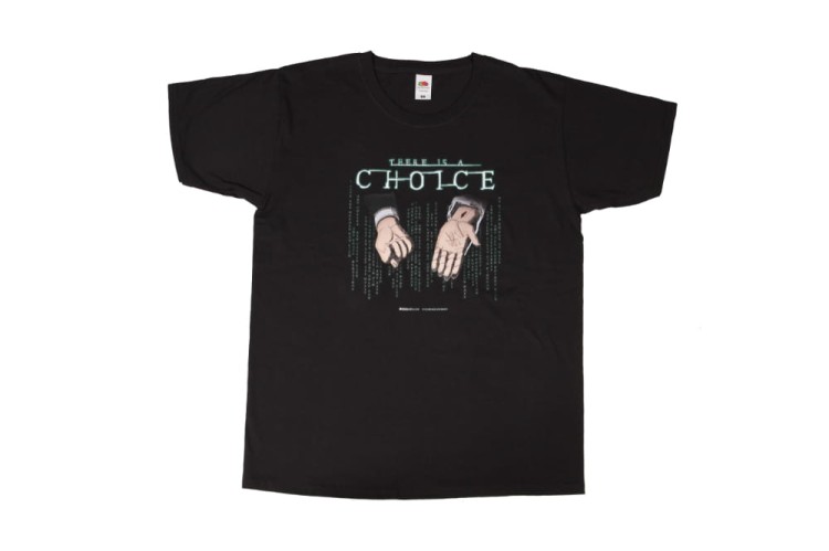 Koszulka T-shirt THERE IS A CHOICE męska czarna XL