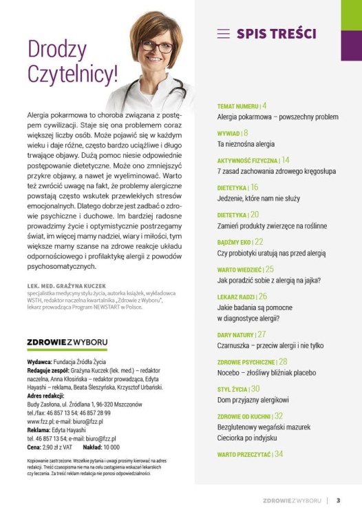 Zdrowie z wyboru 69/2020 - spis treści